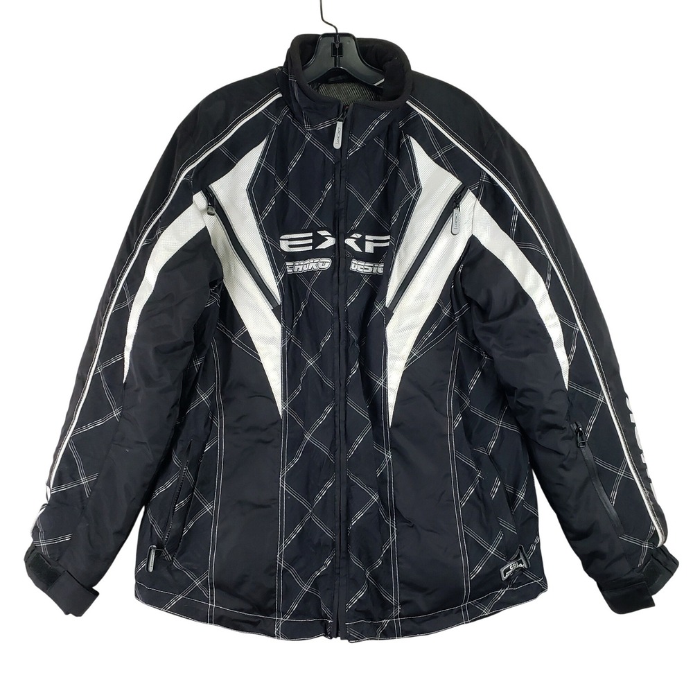 Choko Design EXR Powersports Jacket Womens XL Black White Racing Winter Coat‎